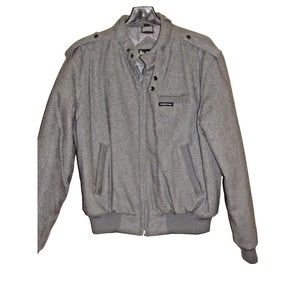 Vintage Members Only;  Winter ,Wool ,Lined ,Bomber Style Jacket- Grey Sz. 42